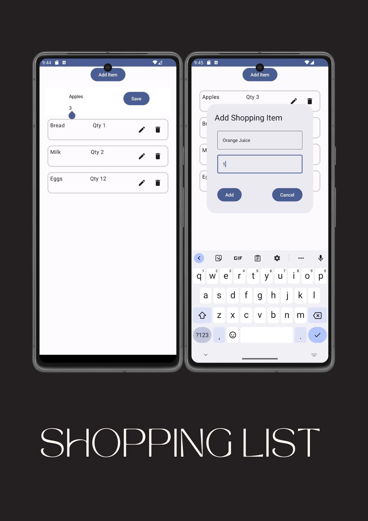 Shopping List App